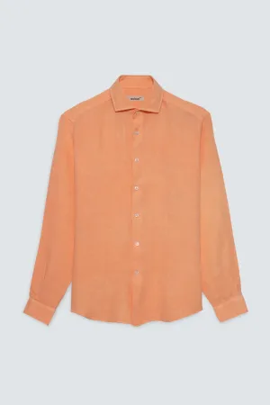 basic linen shirt light coral