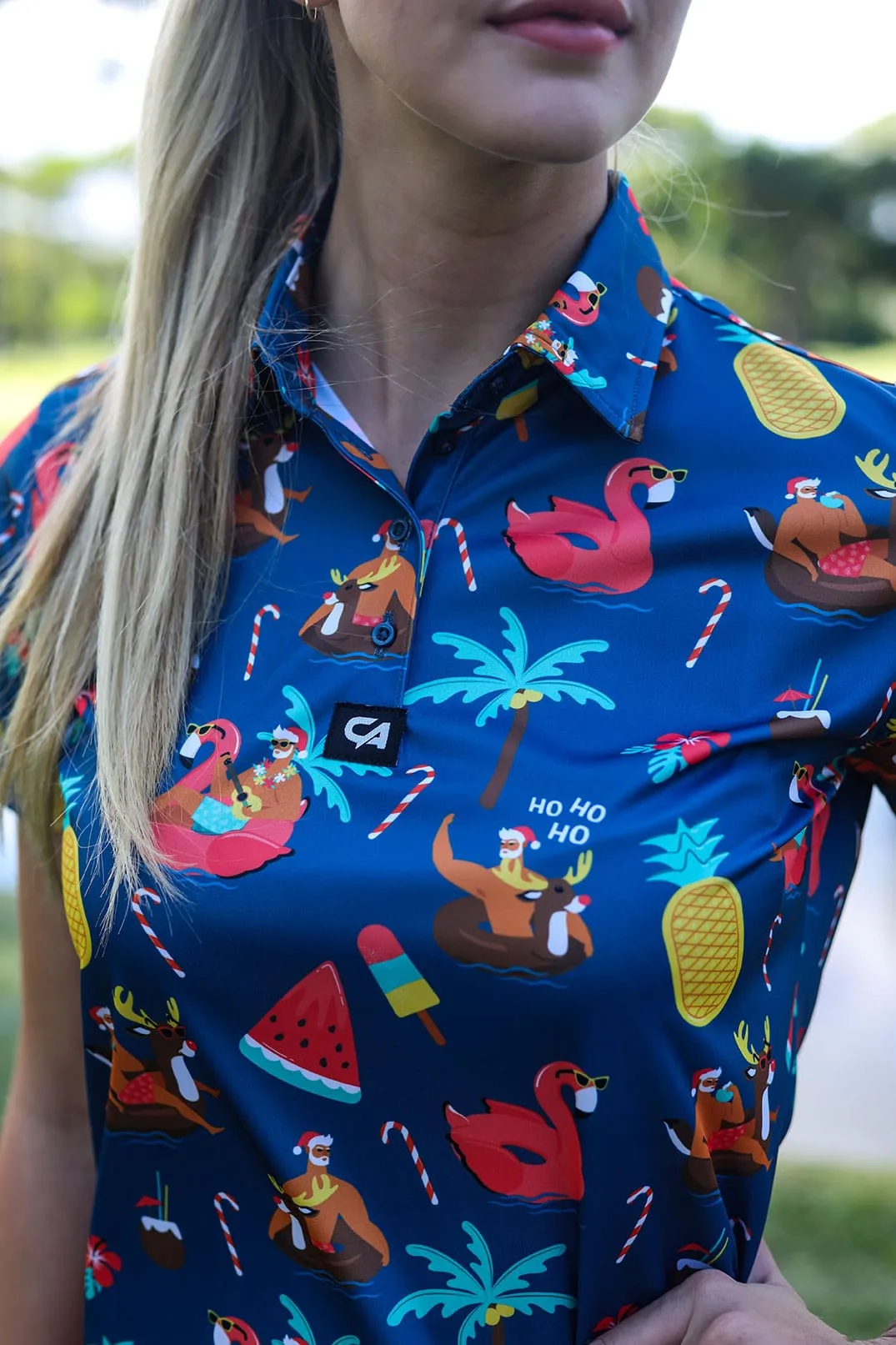 CA Ladies Funky Golf Shirt | Holiday Mode