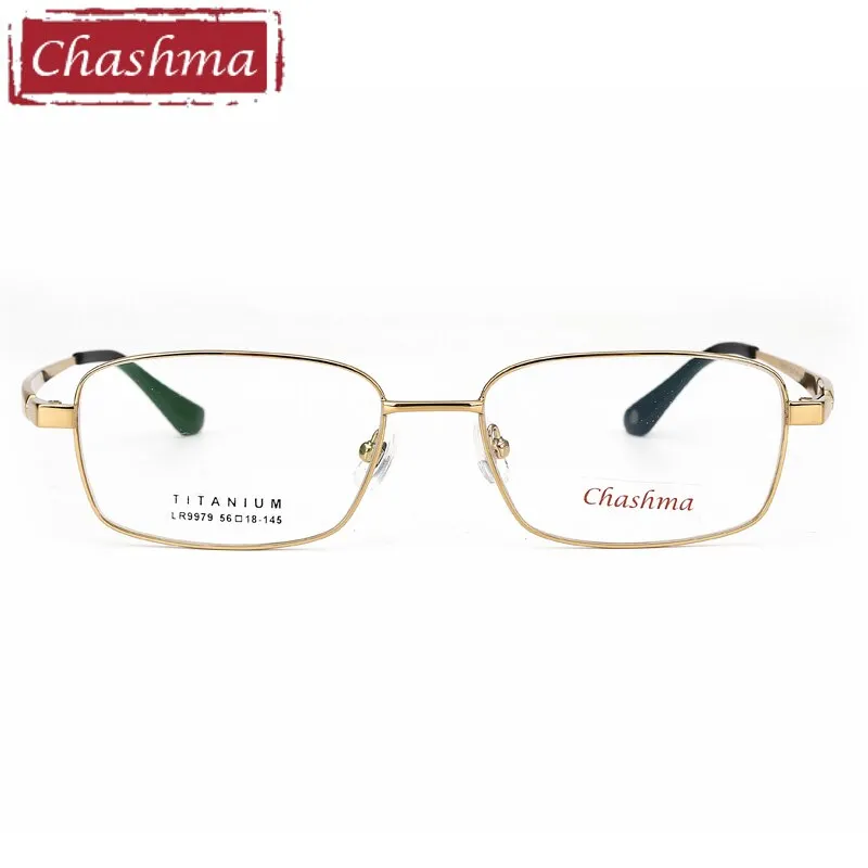 Chashma Ottica Men's Full Rim Large Square Titanium Eyeglasses 9979