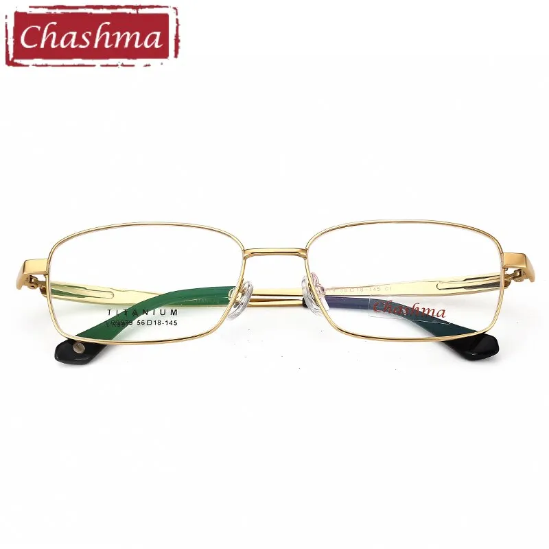 Chashma Ottica Men's Full Rim Large Square Titanium Eyeglasses 9979