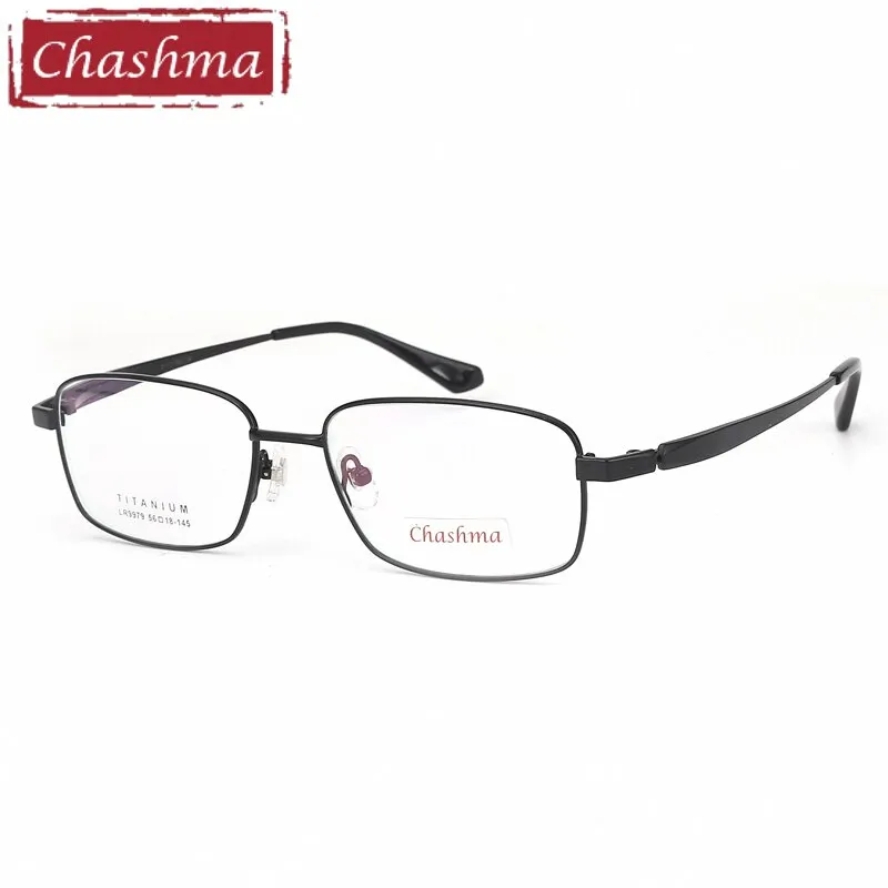 Chashma Ottica Men's Full Rim Large Square Titanium Eyeglasses 9979