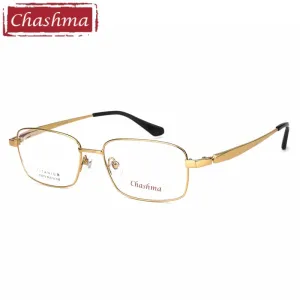 Chashma Ottica Men's Full Rim Large Square Titanium Eyeglasses 9979