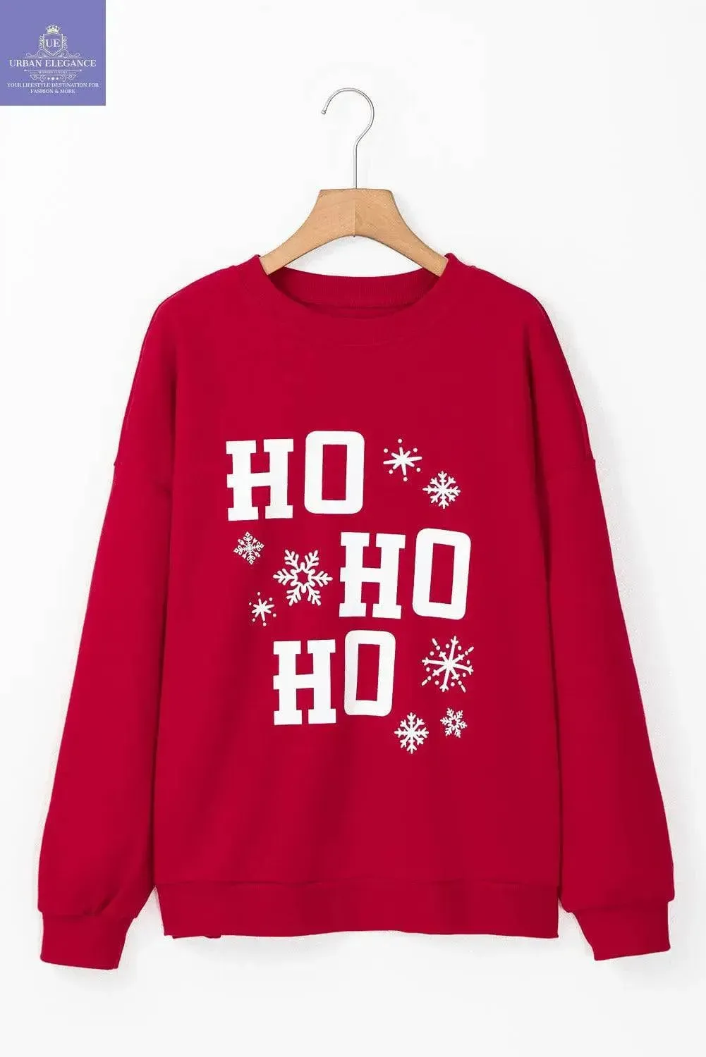 Fiery Red Ho Ho Ho Plus Size Sweatshirt