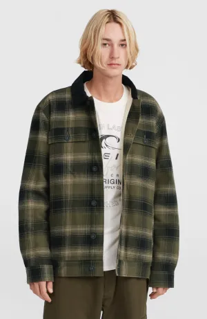 Fleece-Lined Jacket | Green Check Small