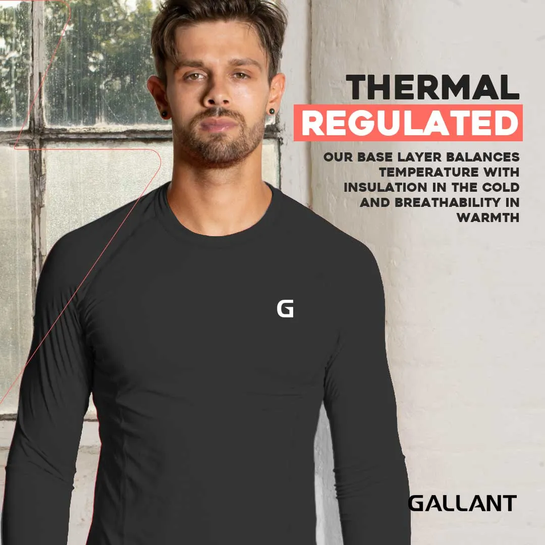 Gallant Men's Base Layer Top - Black/Red