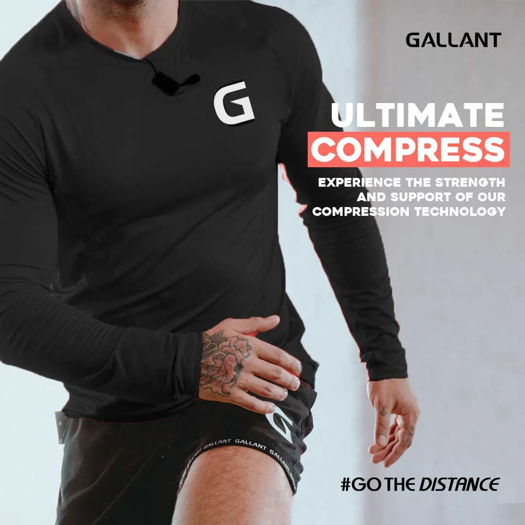 Gallant Men's Base Layer Top - Black/Red