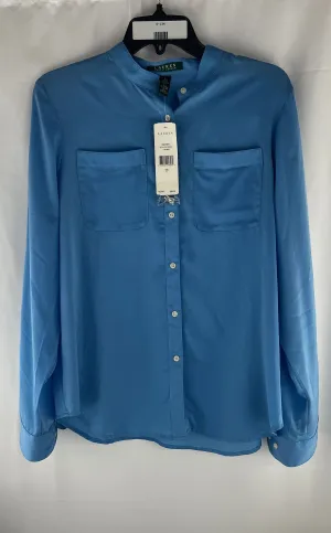 Lauren Ralph Lauren Women's Light Blue Soft Blouse Size Large NWT MSRP $99