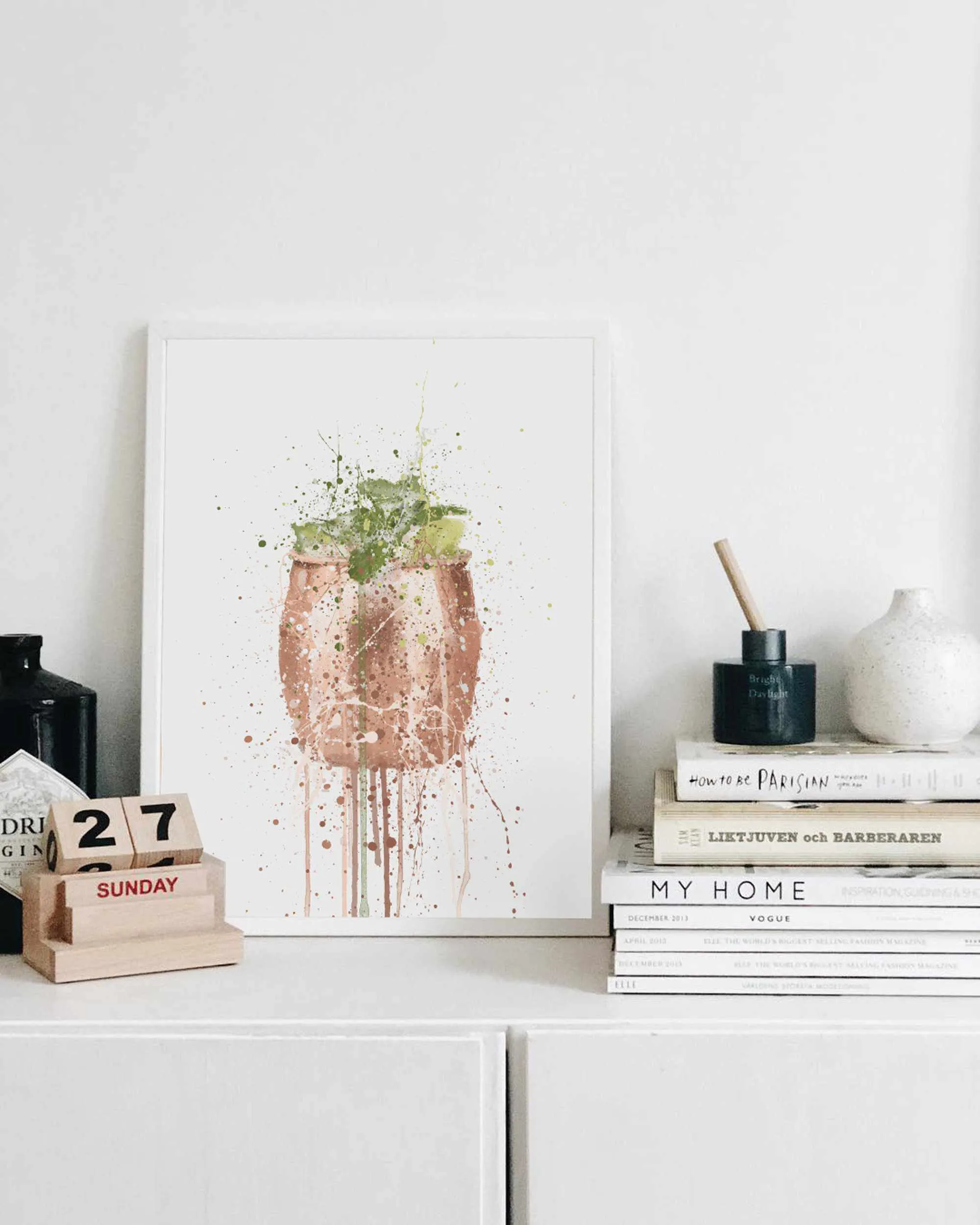 Moscow Mule Cocktail Wall Art Print