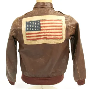 Original U.S. WWII B-25 Bomber 22nd Squadron 7th Bomb Group Named A-2 Flight Jacket (Size 38)- Lieutenant R.P. DU BOIS