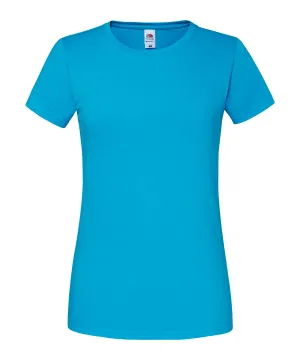 Womens Iconic 195 ringspun premium t-shirt | Azure Blue