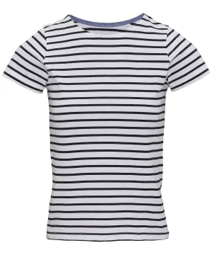 Womens Marinire coastal short sleeve tee | White/Navy