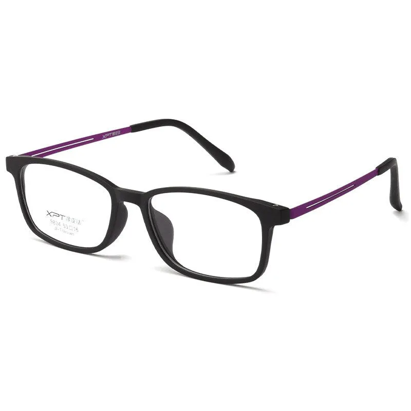 Yimaruili Unisex Full Rim Square Tr 90 Titanium Eyeglasses 9834XP