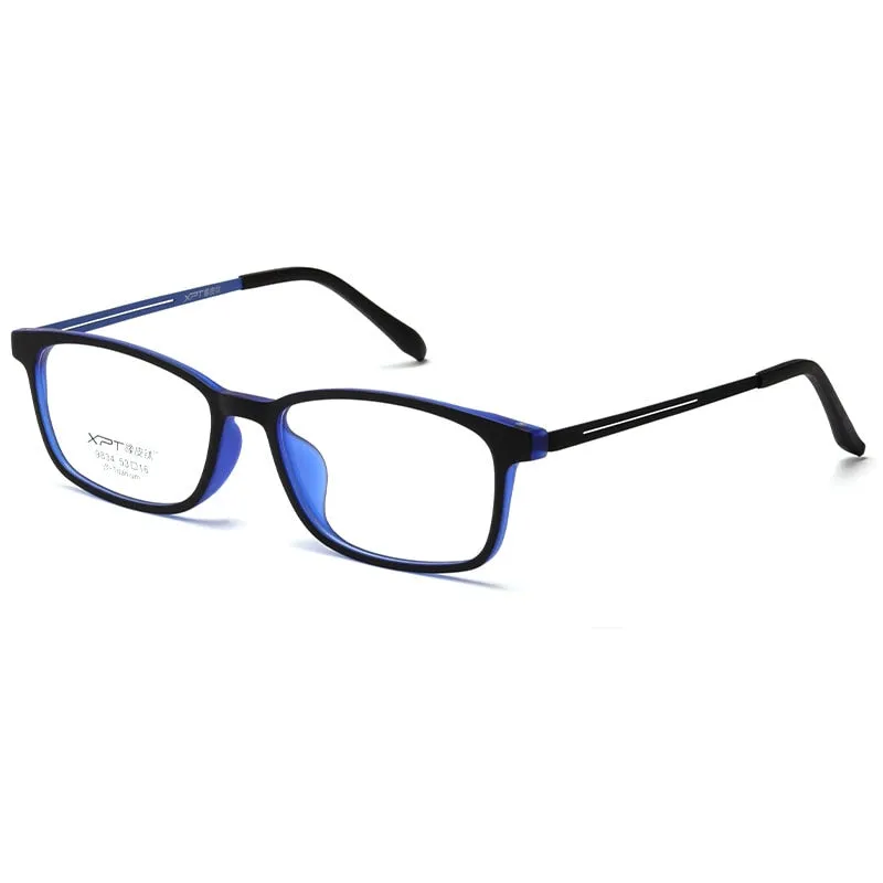 Yimaruili Unisex Full Rim Square Tr 90 Titanium Eyeglasses 9834XP