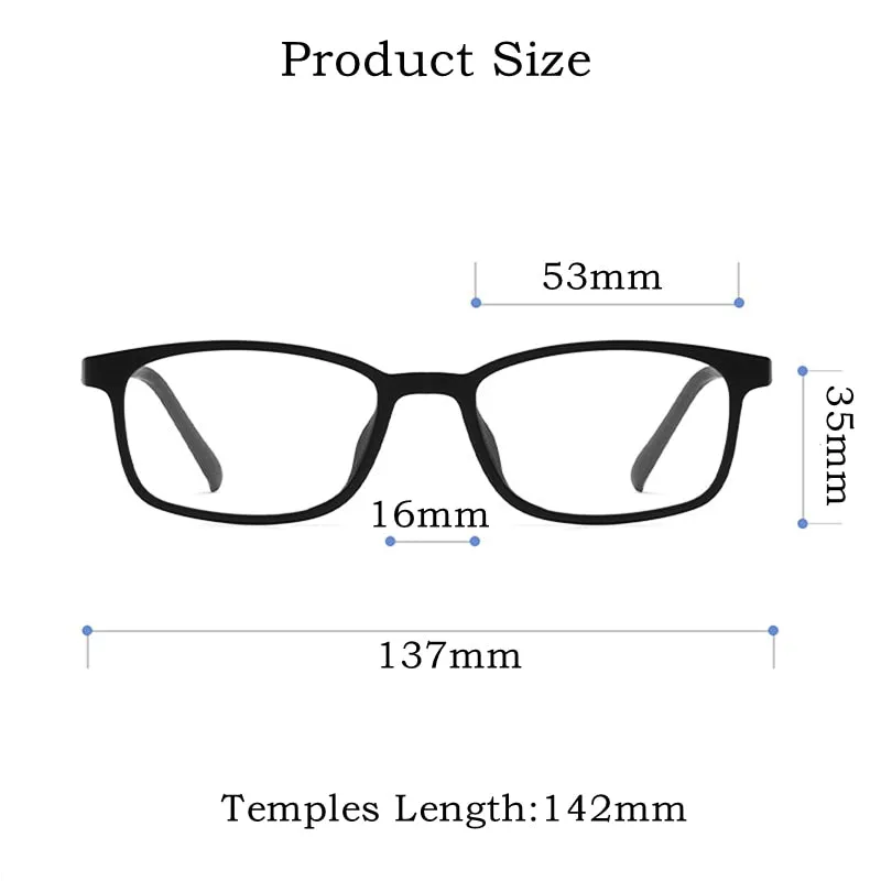 Yimaruili Unisex Full Rim Square Tr 90 Titanium Eyeglasses 9834XP