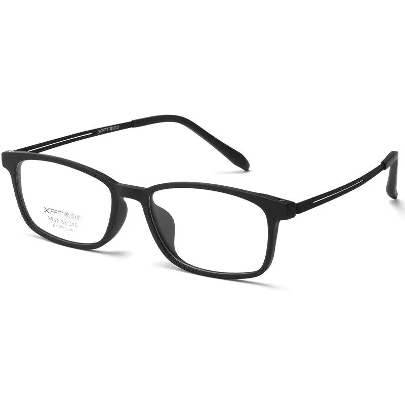 Yimaruili Unisex Full Rim Square Tr 90 Titanium Eyeglasses 9834XP