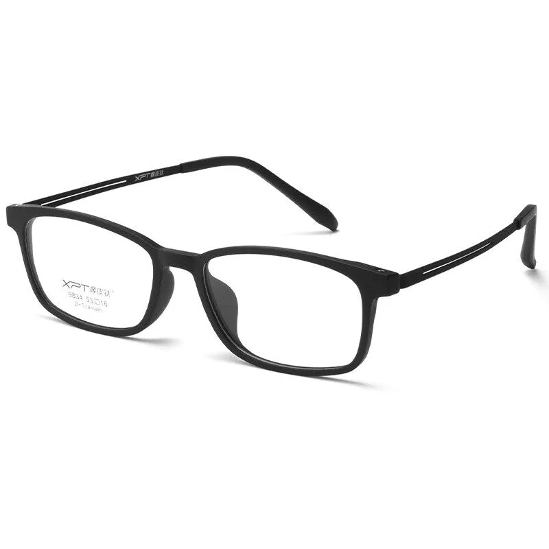 Yimaruili Unisex Full Rim Square Tr 90 Titanium Eyeglasses 9834XP